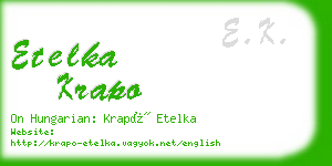 etelka krapo business card